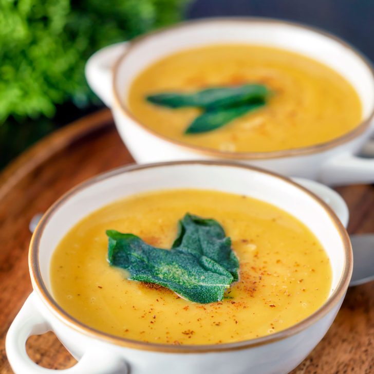 Roasted Acorn Squash Soup - The Belly Rules The Mind