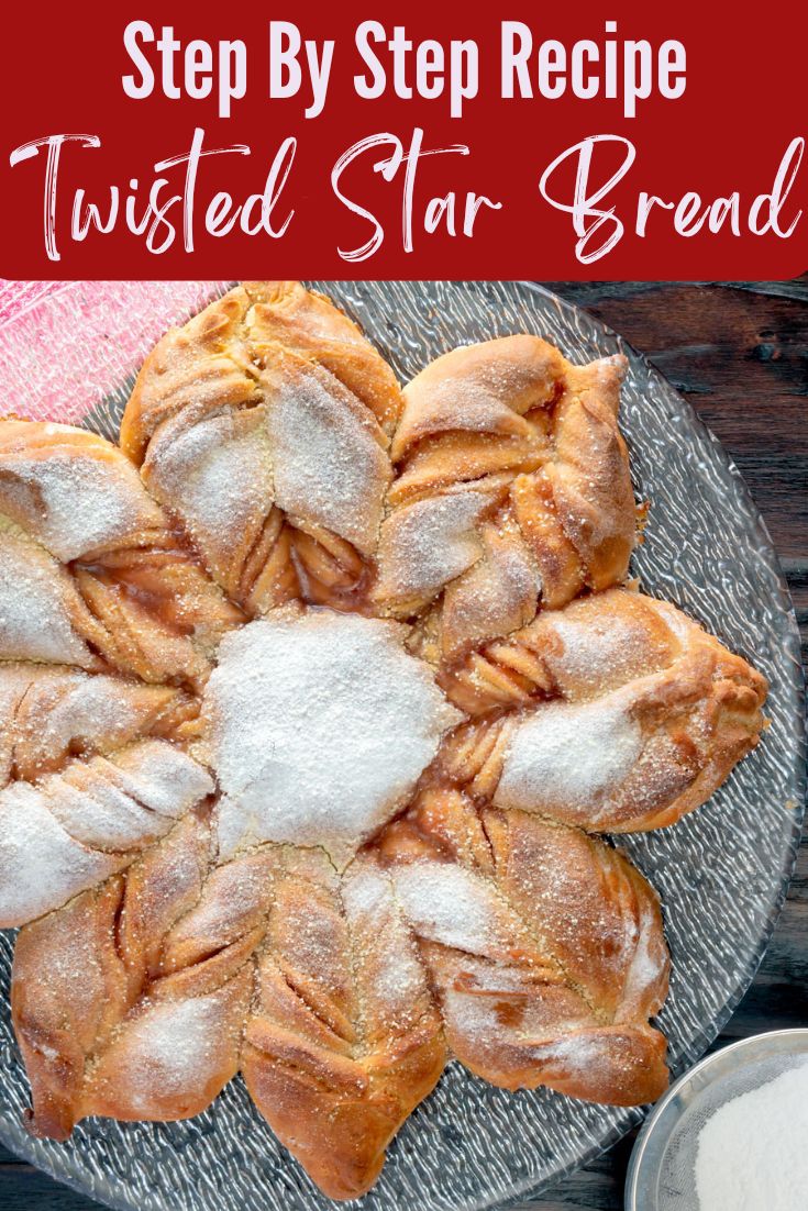 Twisted star bread