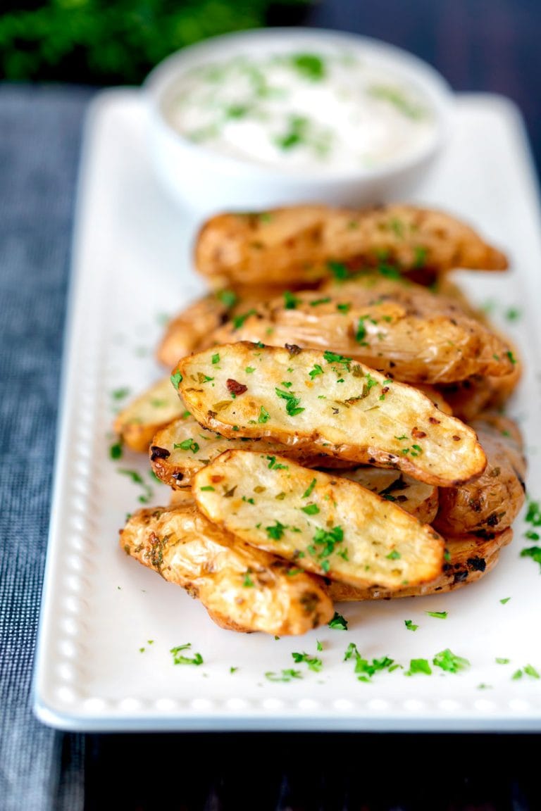 Air Fryer Roasted Fingerling Potatoes The Belly Rules The Mind