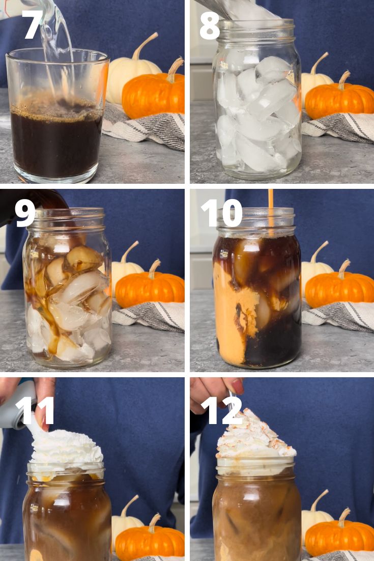 step by step recipe for iced pumpkin spice latte