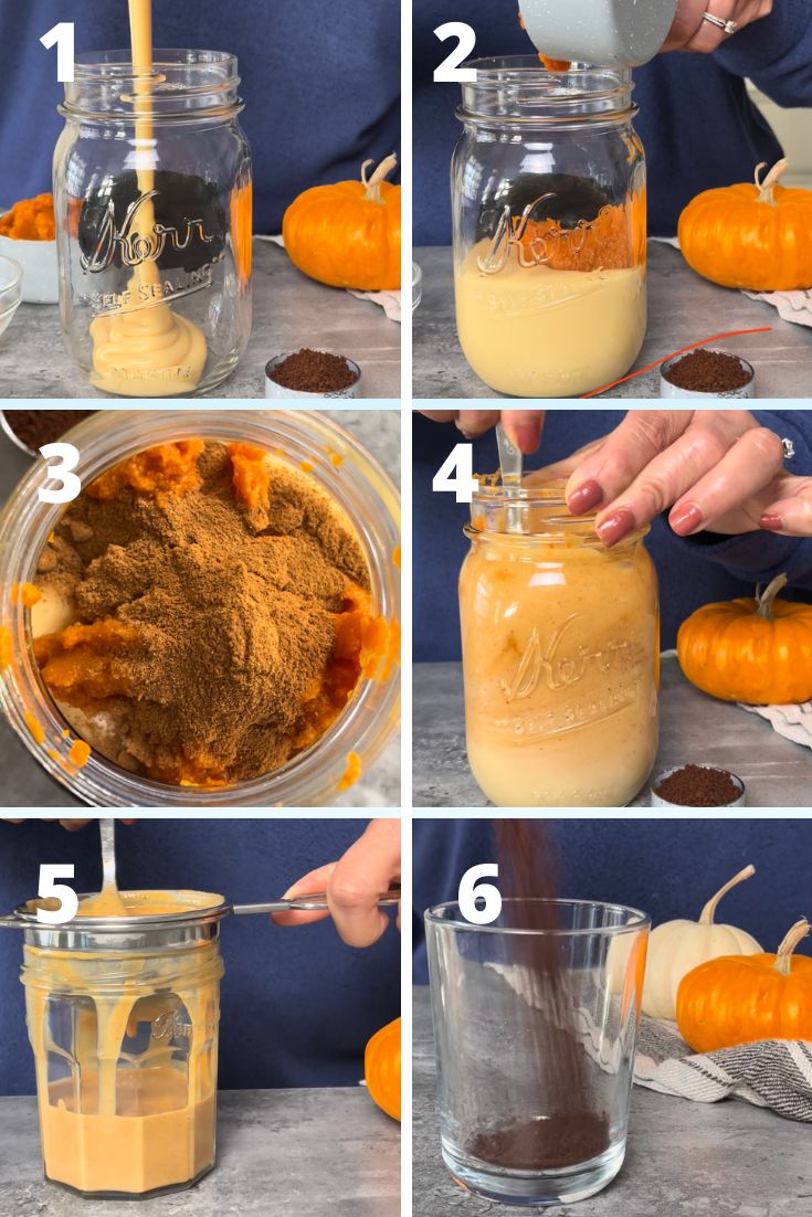 step by step photo to make pumpkin spice latte