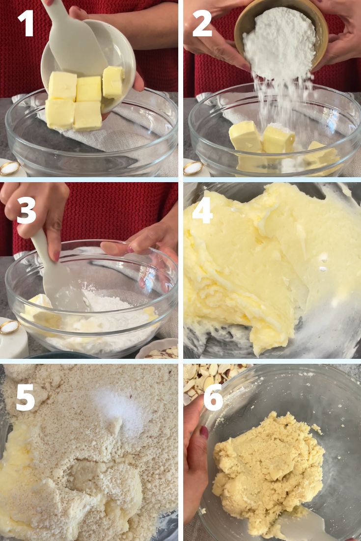 step by step recipe to make marzipan cookies