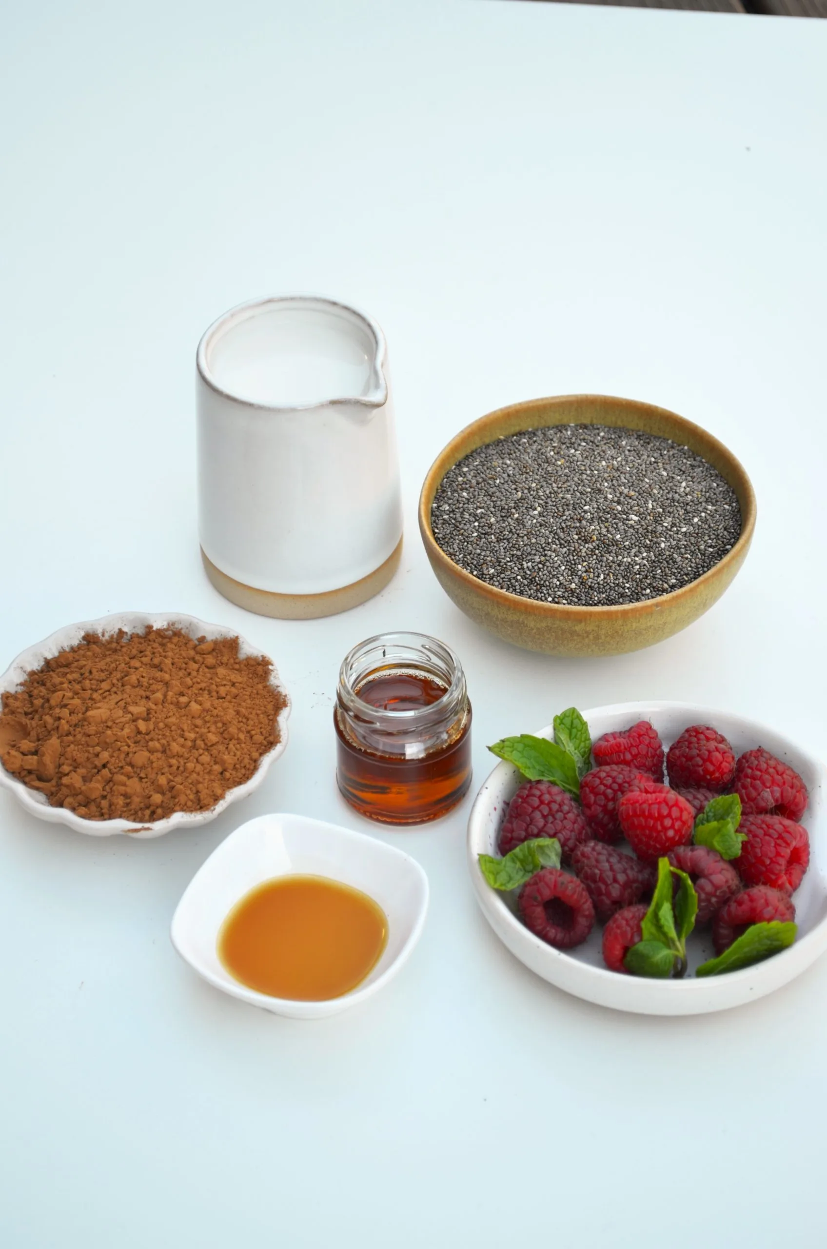 ingredients to make Chocolate Chia Seed Pudding Recipe