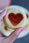 Raspberry thumbprint cookie