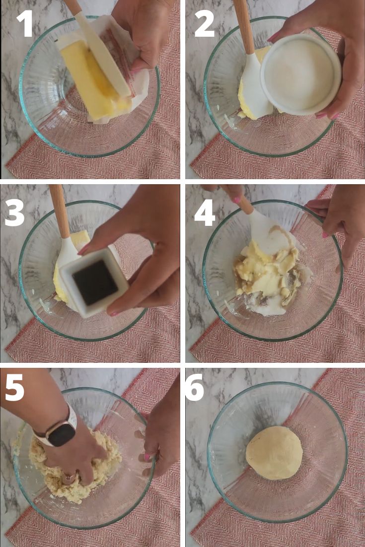 step by step instruction Raspberry thumbprint cookies 