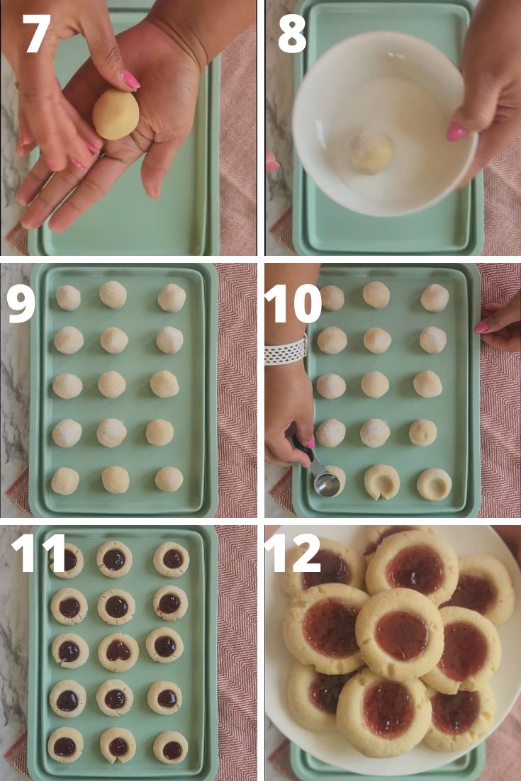 step by step instruction Raspberry thumbprint cookies (1)