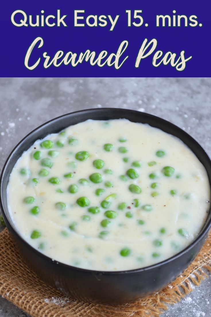 Creamed Peas in a bowl