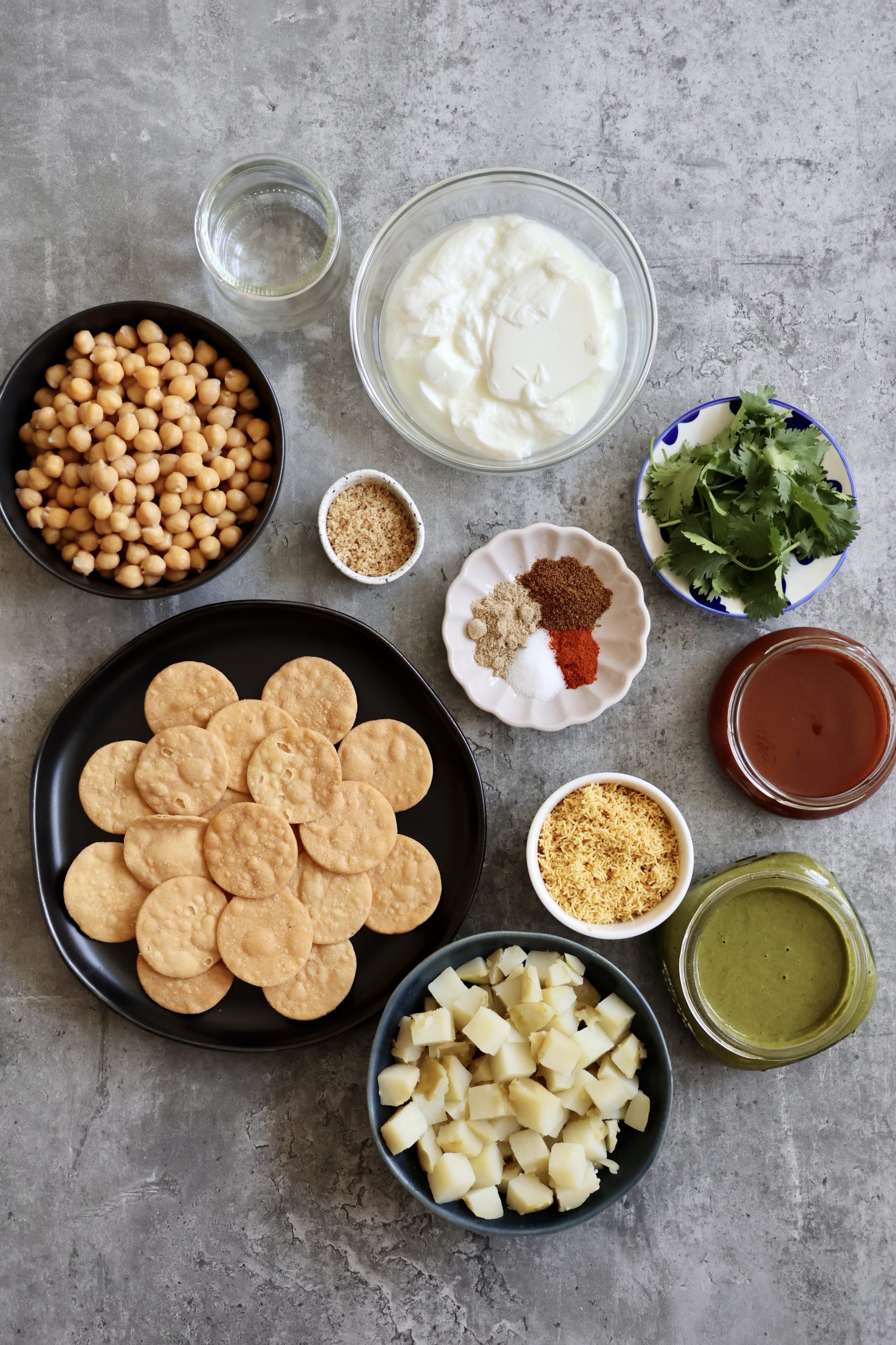 ingredients required to make papdi chaat