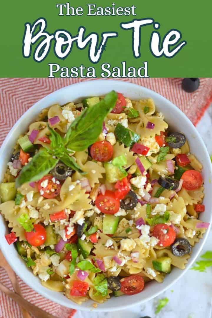 Perfect Greek Bowtie Pasta Salad: Quick & Easy Meal - The Belly Rules ...