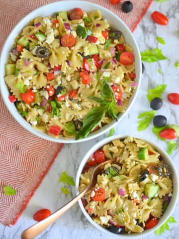 Easy Bow tie pasta salad