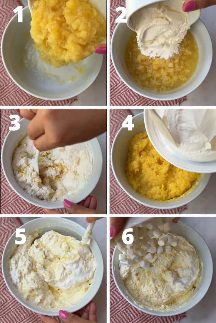 Pineapple fluff step by step recipe