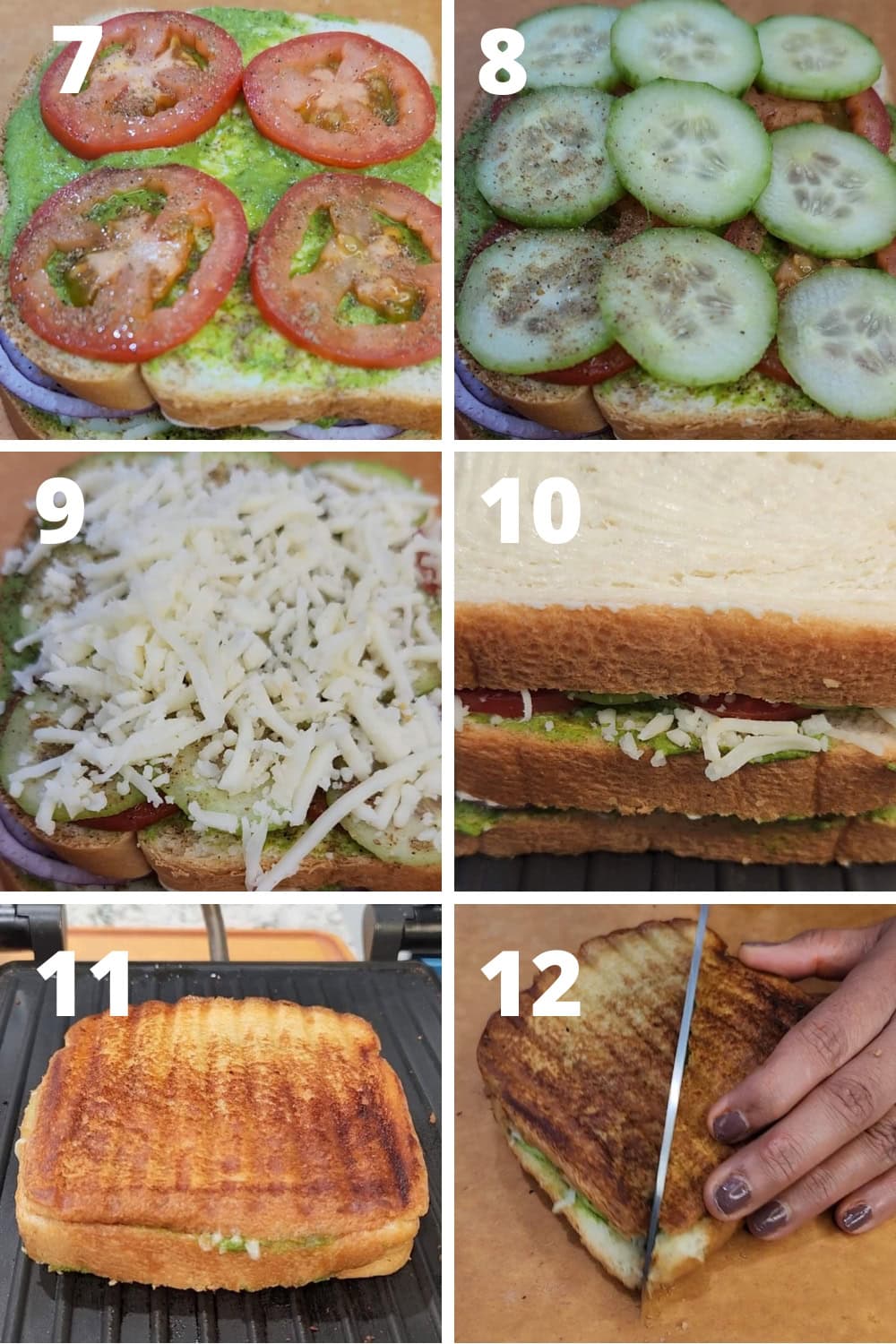 Bombay grill cheese sandwich step by step recipe