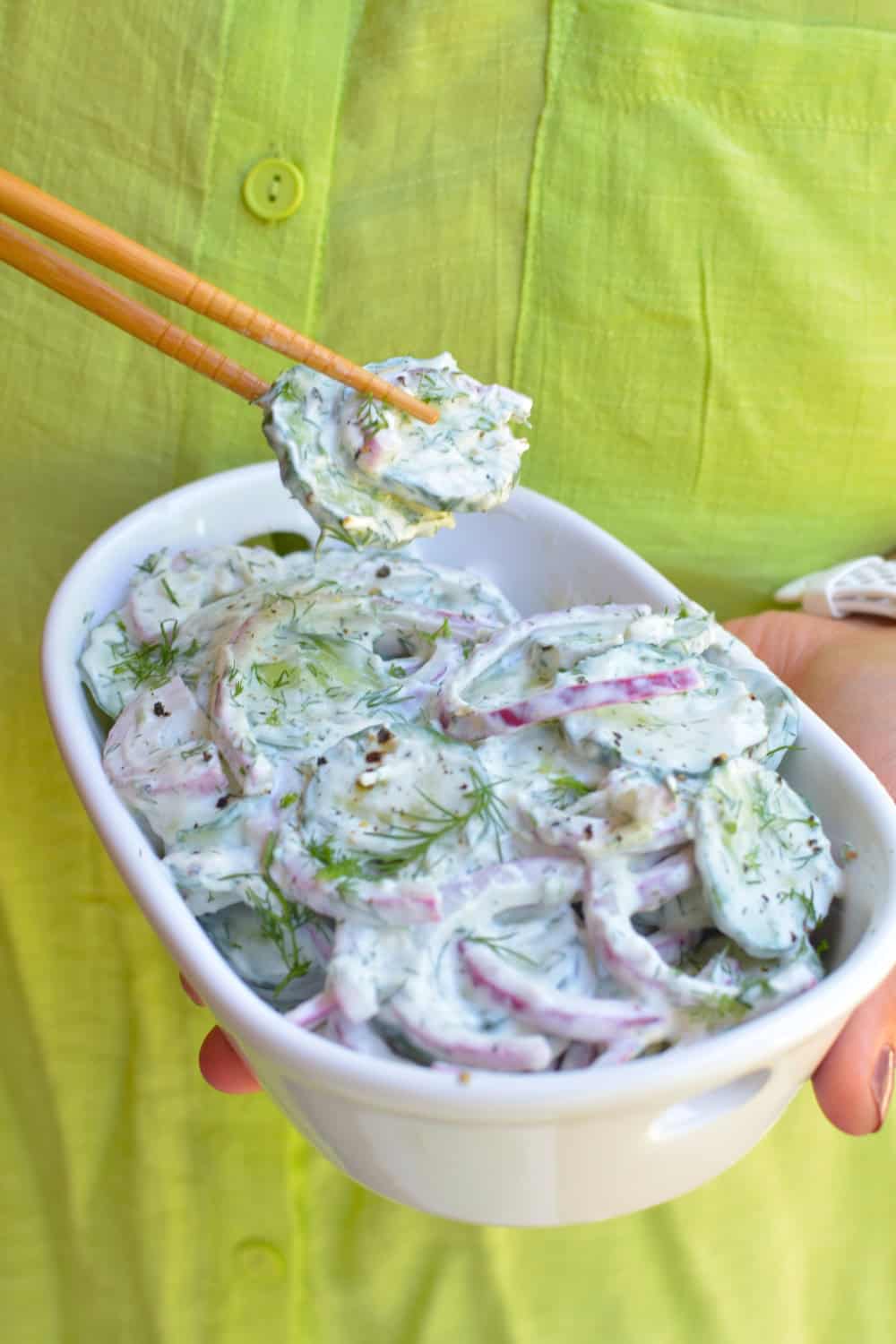 Creamy cucumber salad