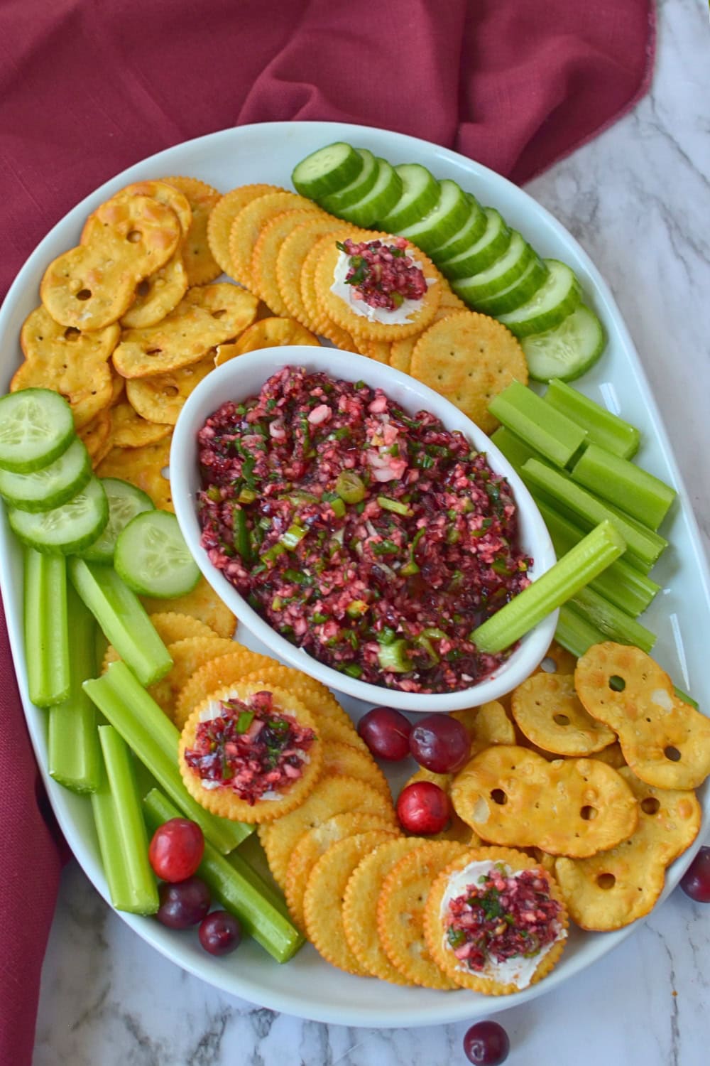 Cranberry jalapeño cream cheese dip