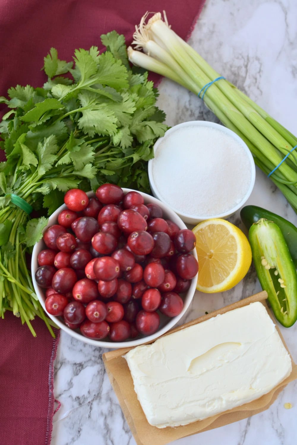 Cranberry jalapeño cream cheese dip ingredients