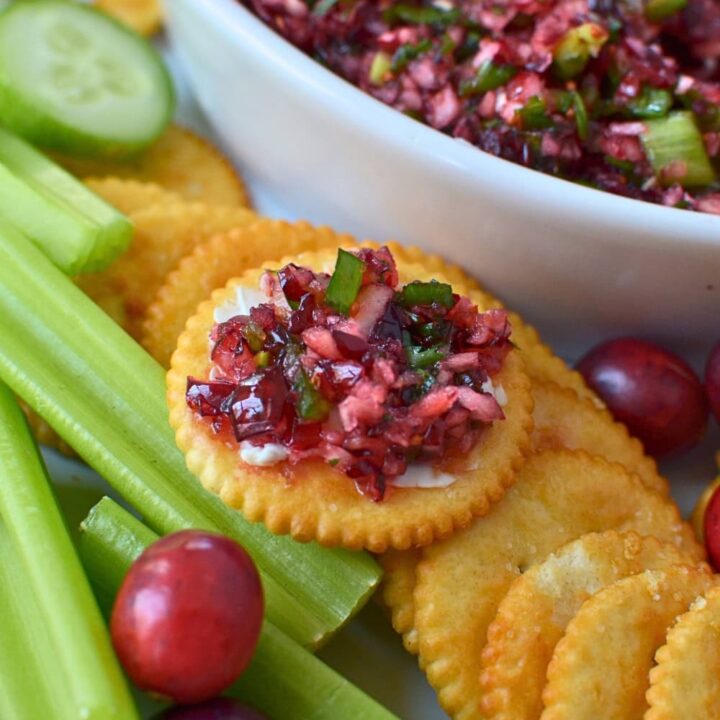 Cranberry jalapeño cream cheese dip