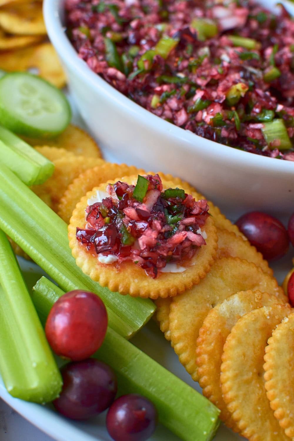 Cranberry jalapeño cream cheese dip