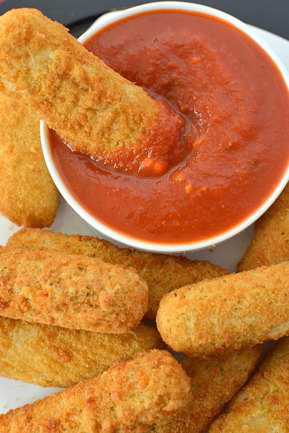 Air fried frozen Mozzarella sticks recipe