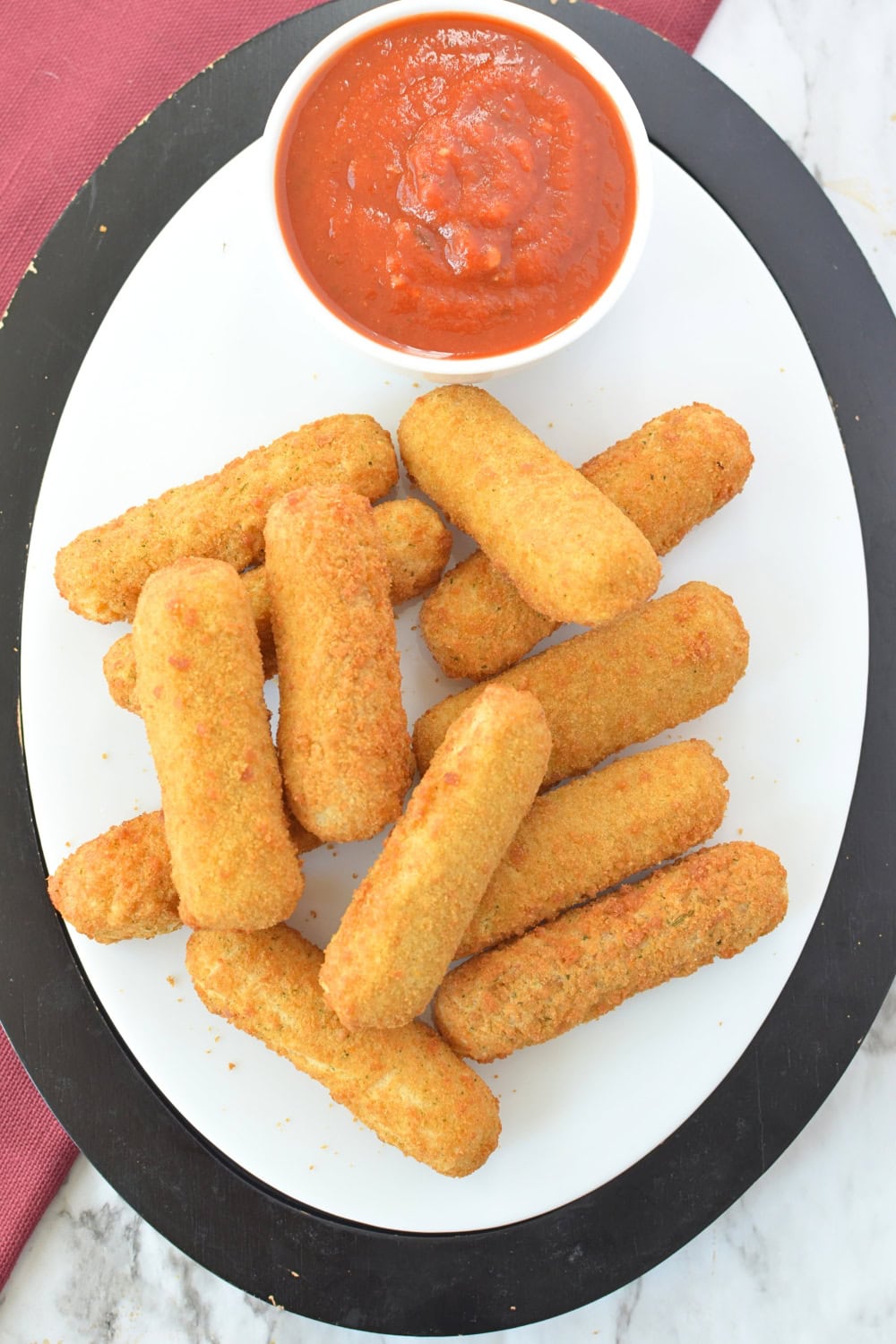 Air fried Mozzarella sticks recipe