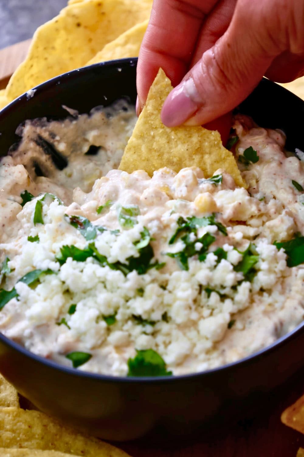 elote dip and chip