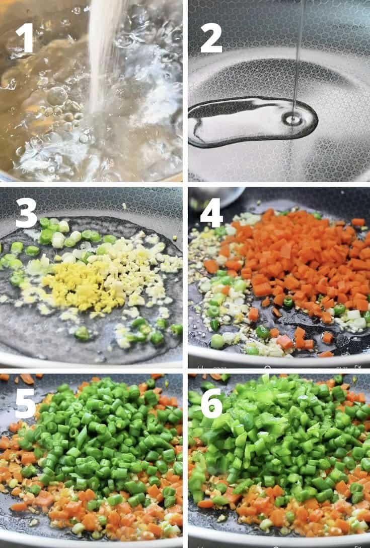steps to make indo chinese fried rice 