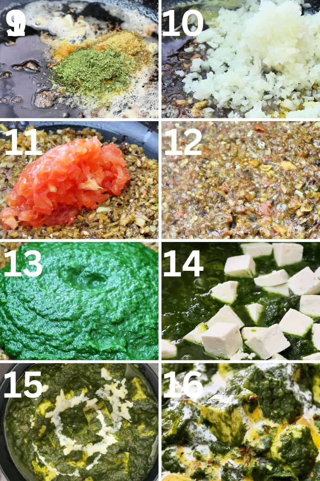 steps to make palak paneer