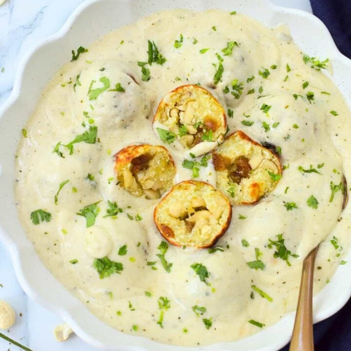 White Malai Kofta in Appe Pan