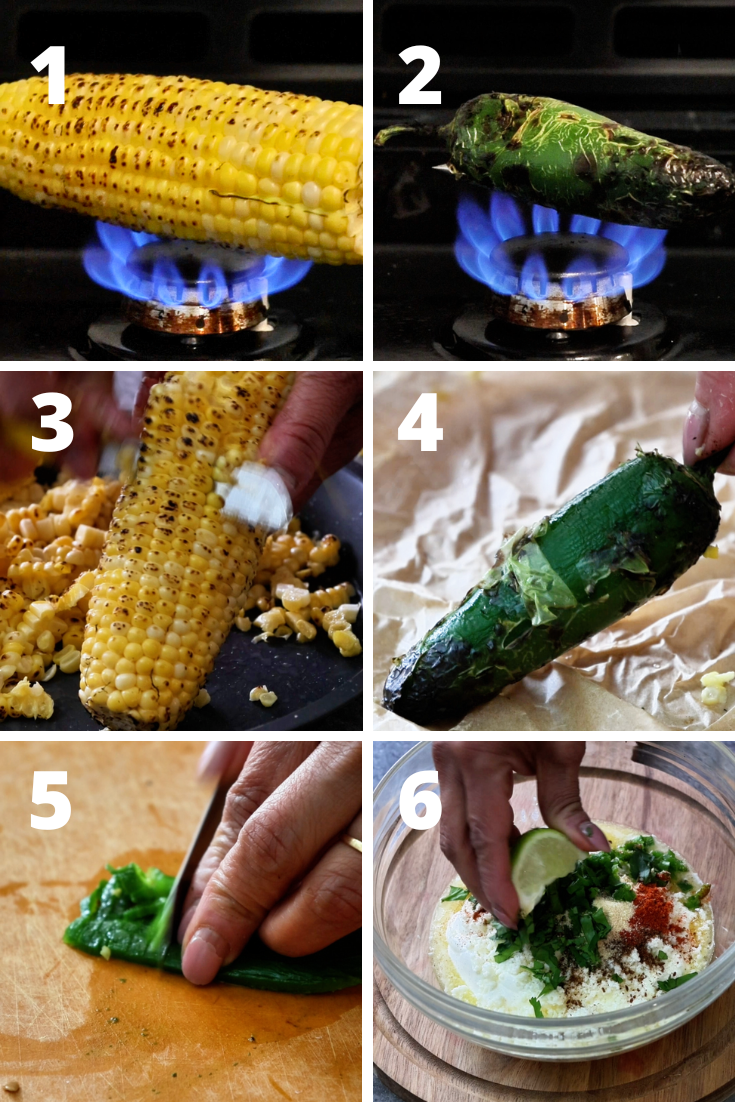 step by step to make elote dip