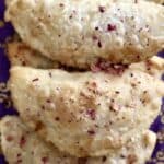 Coconut Jaggery Karanjis on a plate
