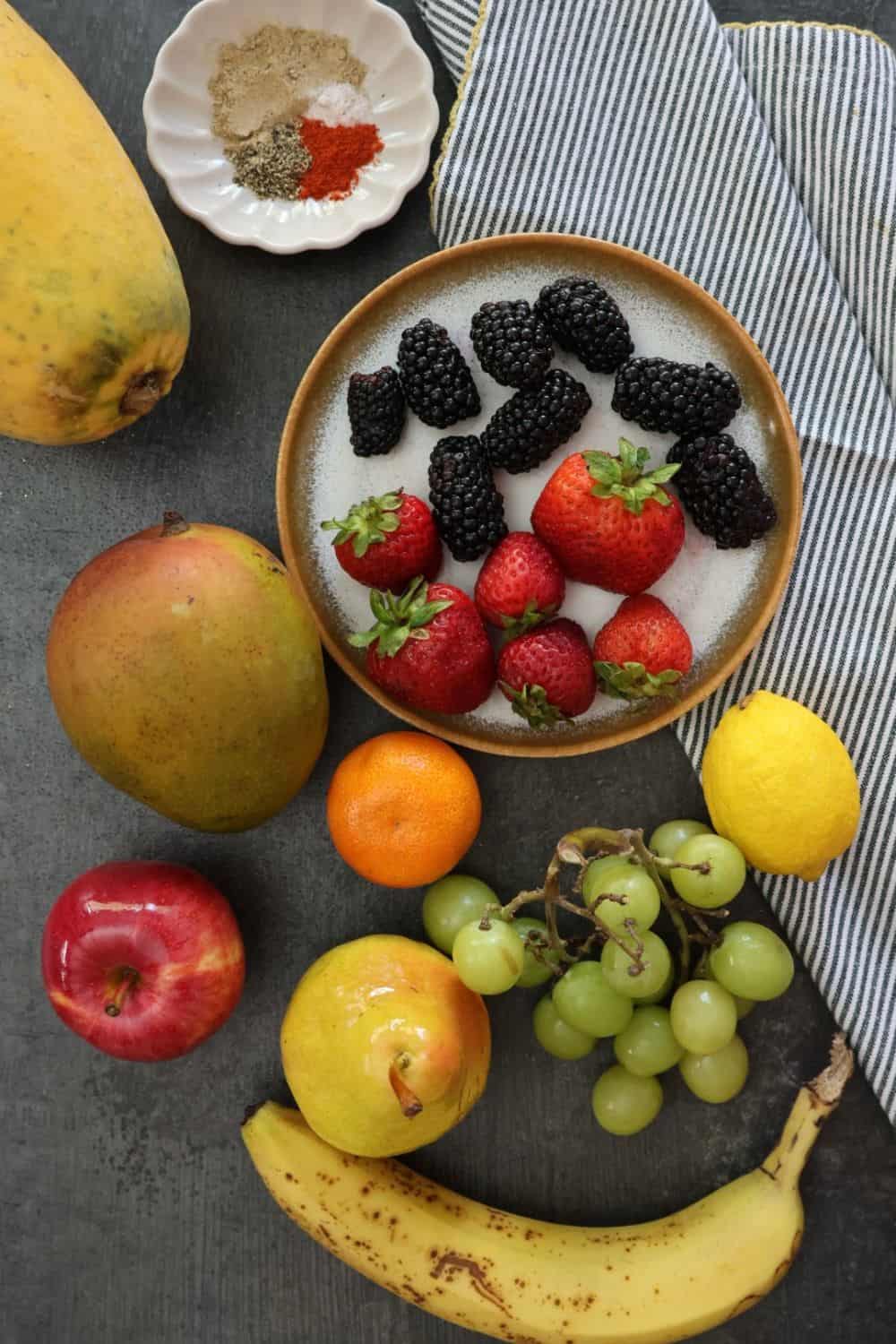 Indian Fruit Salad Ingredients