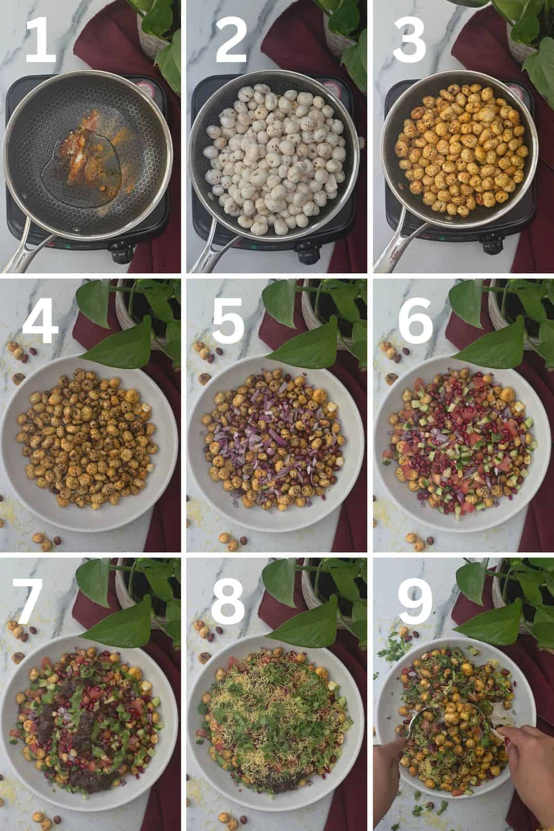makhana chaat - bhel recipe
