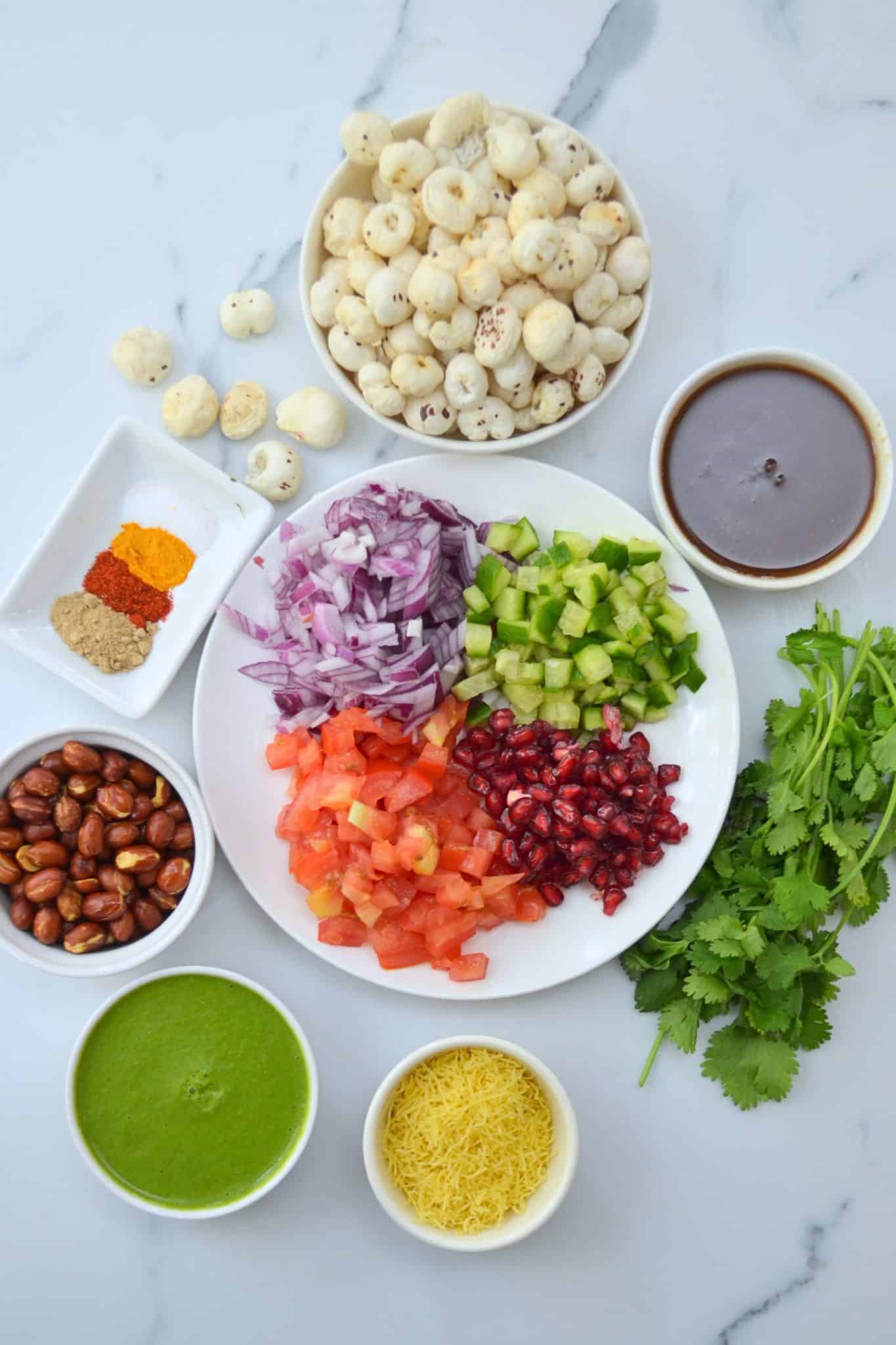 phool makhana chaat ingredients