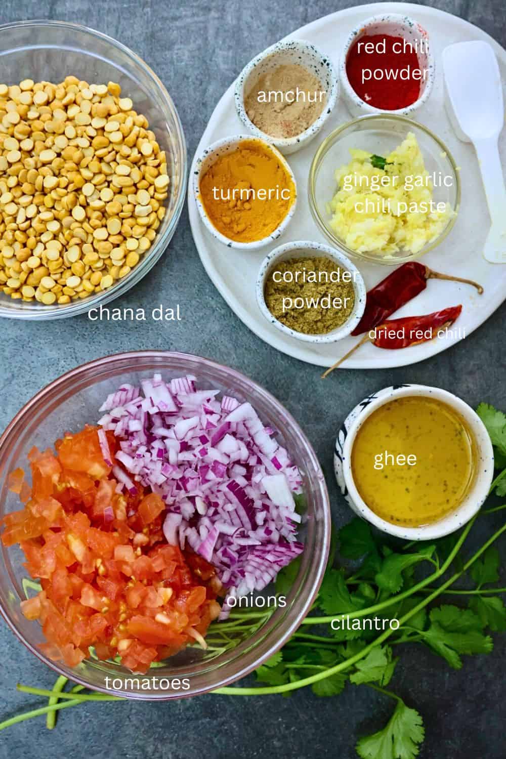 ingredients to make Chana Dal