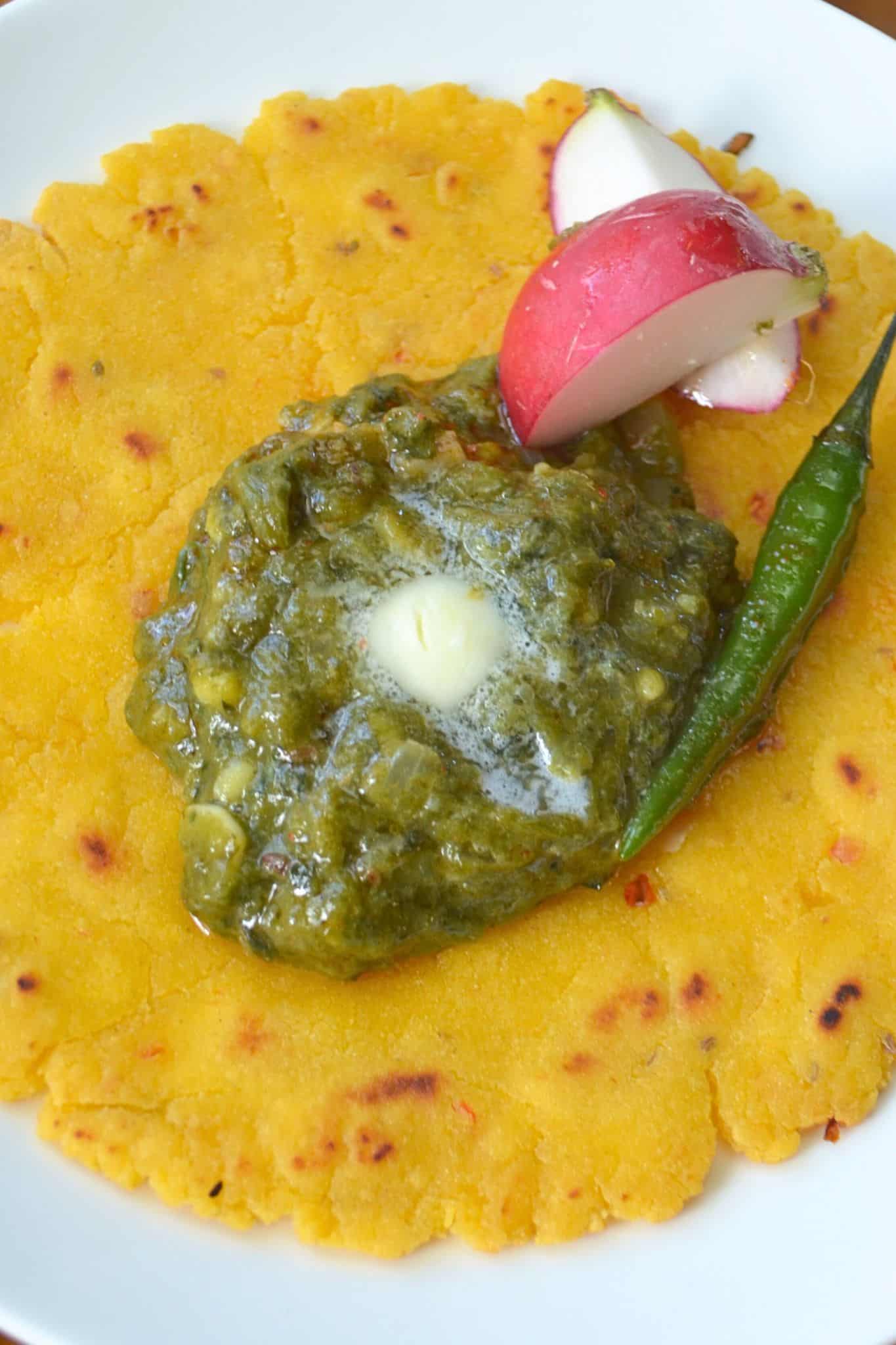 arson ka saag and makki ki roti recipe