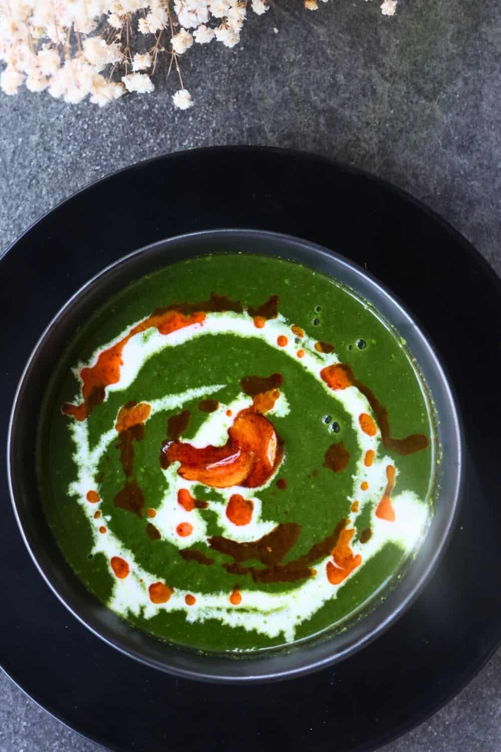 palak soup recipe