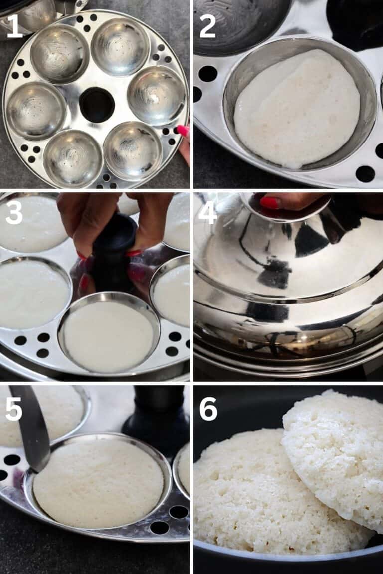 Soft Spongy Idlis using Idli Rava - The Belly Rules The Mind