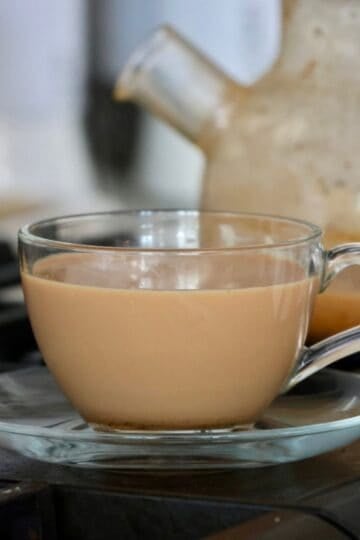 Rich, creamy masala chai with homemade chai masala.