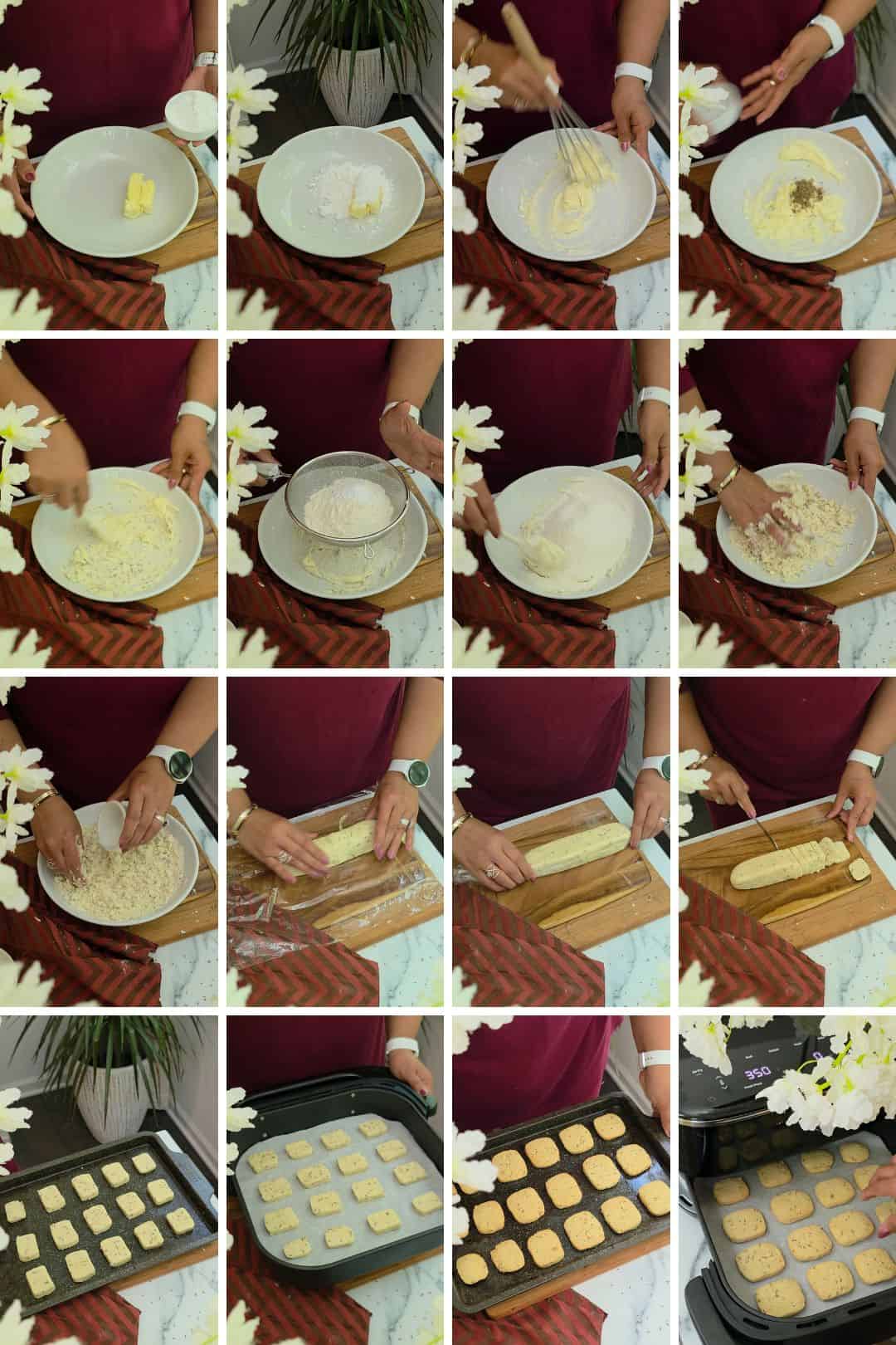 Step-by-step process of preparing Jeera Biscuits for tea-time snack.